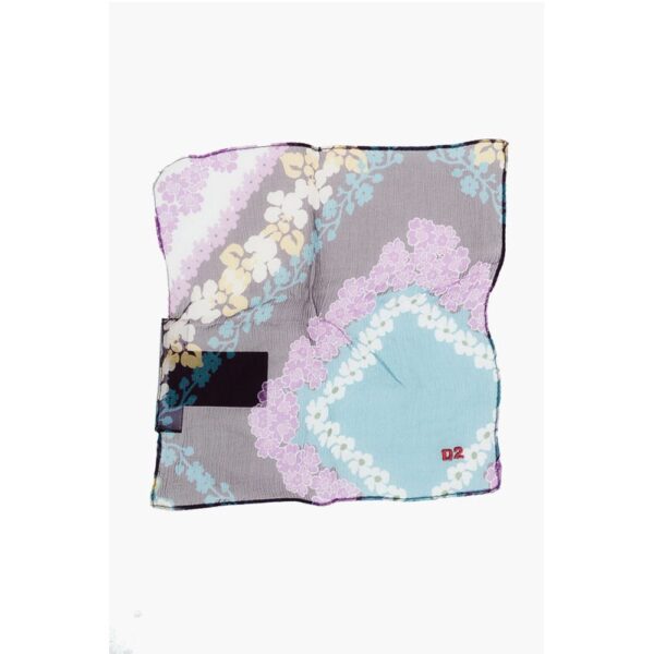 Dsquared² Floral Patterned Silk Pocket Square