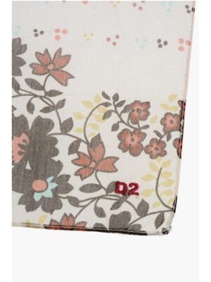 Dsquared² Floral Patterned Cotton and Silk Pocket Square