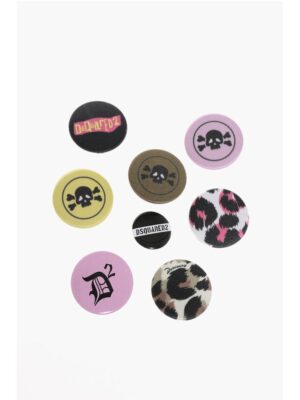 Dsquared² Set of 8 Multicolor Patterned Pins