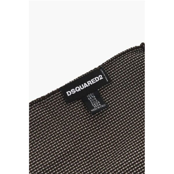 Dsquared² Silk Pocket Square with Micro Patterns - Image 3