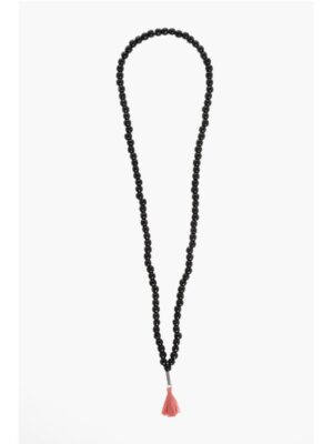 Dsquared² Solid Color Beaded Tassel Necklace