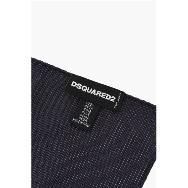 Dsquared² Two-Tone Silk Pocket Square with Micro Patterns - Image 3