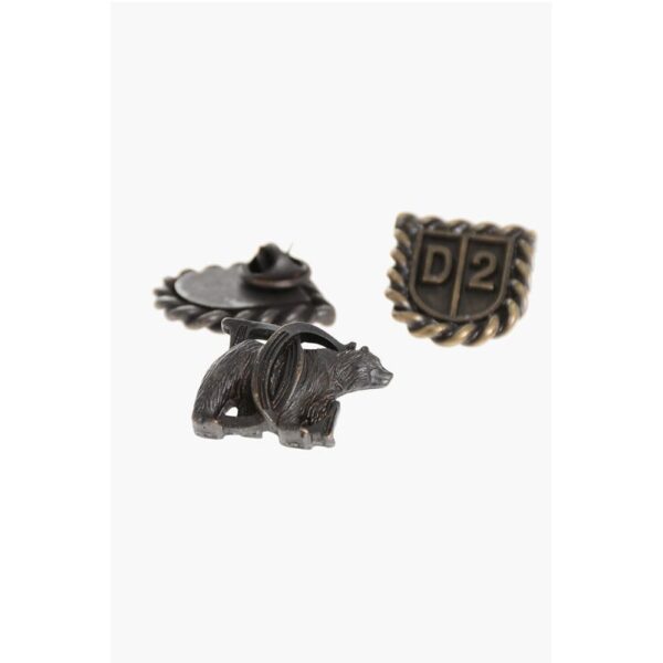 Dsquared² Set of 3 COWBOY Logoed Metal Pins - Image 3