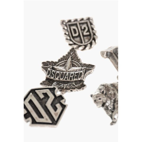 Dsquared² Set of 6 Silver-Tone Metal Brooches - Image 3