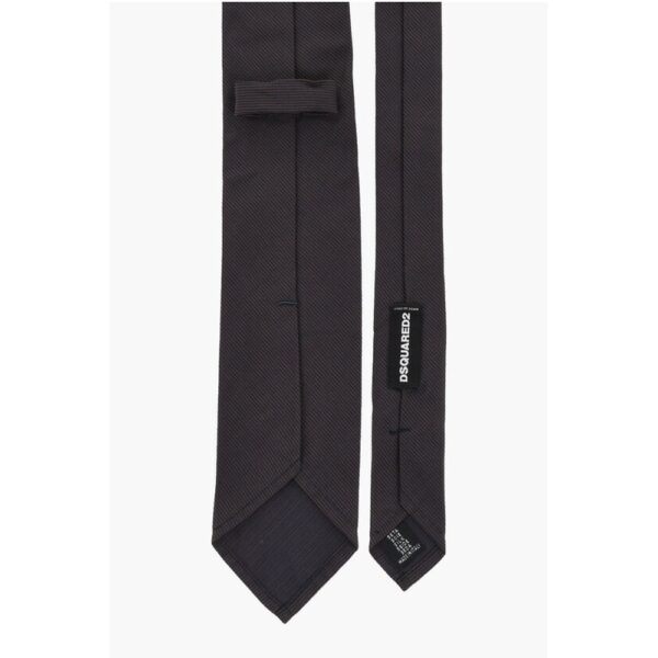 Dsquared² Two-Tone Striped Silk Tie - Image 3