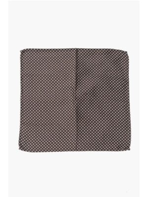 Dsquared² Silk Pocket Square with Floral Jacquard Motif