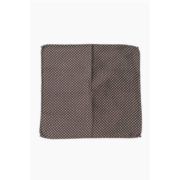 Dsquared² Silk Pocket Square with Floral Jacquard Motif