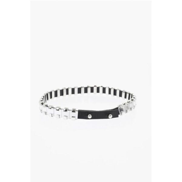 Dsquared² Mirrored Leather Necklace - Image 3