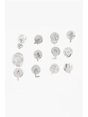 Dsquared² Set of 12 Silver-Tone Metal Pins