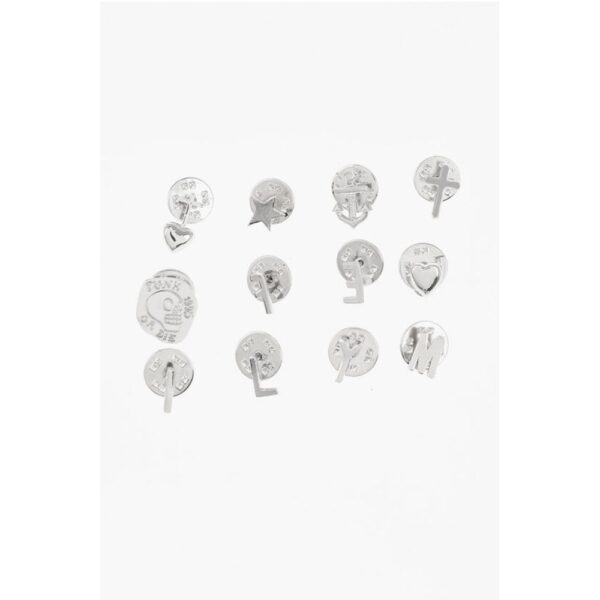 Dsquared² Set of 12 Silver-Tone Metal Pins