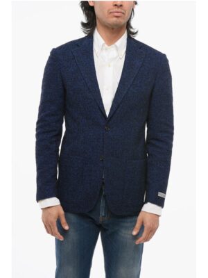 Nino Danieli Blended Wool Blazer with Fuzzy Motif