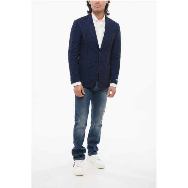 Nino Danieli Blended Wool Blazer with Fuzzy Motif - Image 4