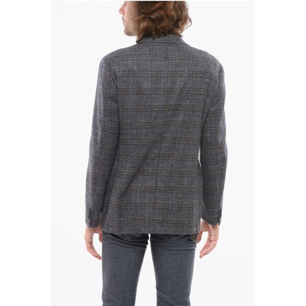 Nino Danieli Tartan Half-Lined Wool Blazer With Flap Pockets - Image 2