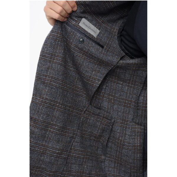 Nino Danieli Tartan Half-Lined Wool Blazer With Flap Pockets - Image 5