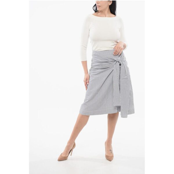 Bottega Veneta Striped Skirt with Knot Detail - Image 4