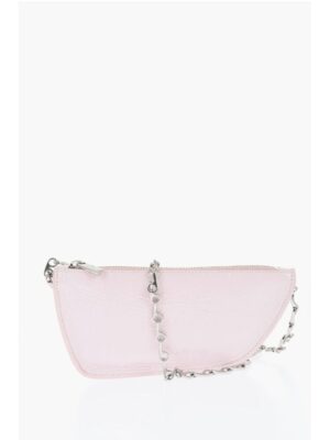 Burberry Patent Leather MICRO SHIELD SLING Bag with Chain Shoulder St