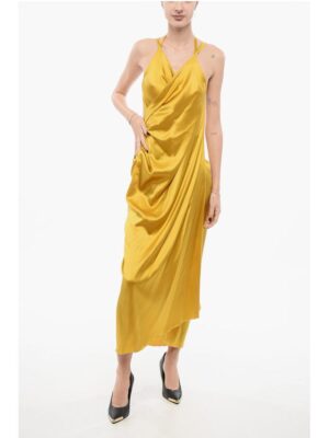 Stephan Janson Satin Dropped Shoulder Dress