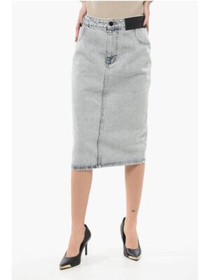 The Mannei Stone Washed MALMO Denim A-Line Skirt
