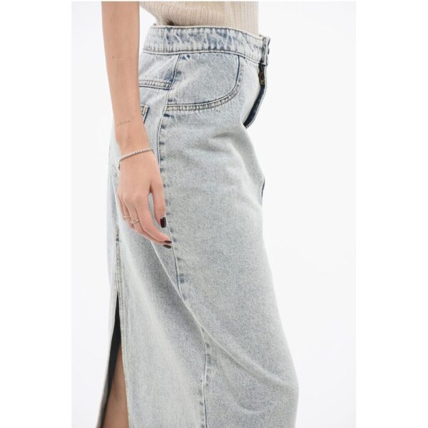 The Mannei Stone Washed MALMO Denim A-Line Skirt - Image 3