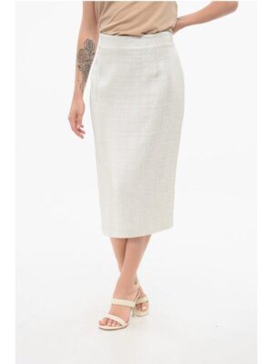 Federica Tosi Solid Color Pencil Skirt with Back Zip