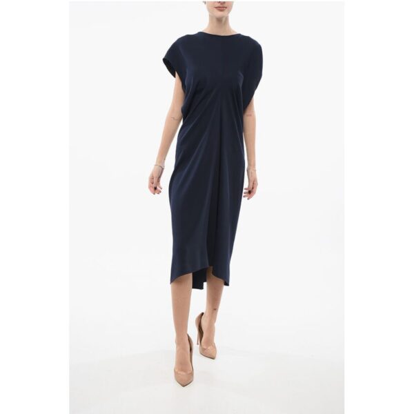 Parosh Sleeveless Gathered Dress