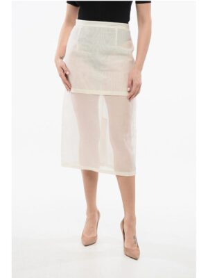 Super Blond Silk Sheer Layered Skirt