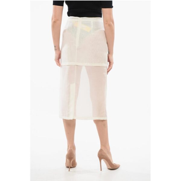 Super Blond Silk Sheer Layered Skirt - Image 2