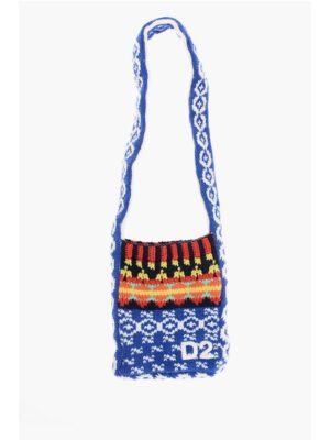 Dsquared² Crochet Wool Blend Crossbody Bag