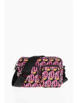 Dsquared² Monogram Nylon Crossbody Bag with Outer Pockets