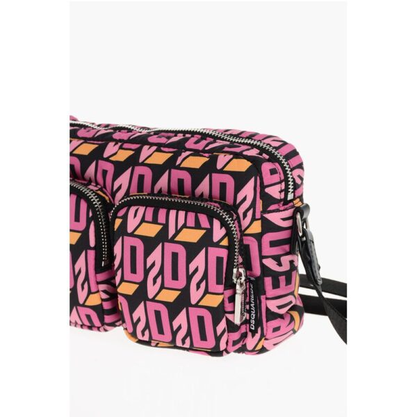 Dsquared² Monogram Nylon Crossbody Bag with Outer Pockets - Image 3