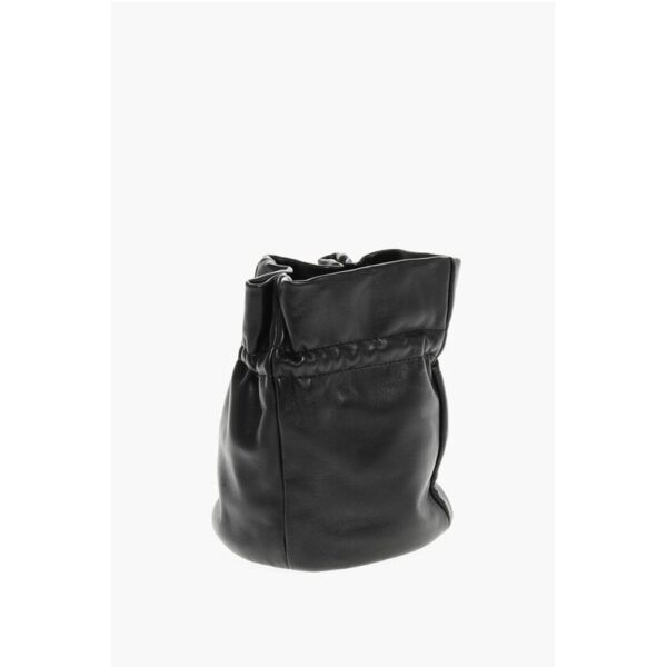 Dsquared² Leather Bucket Bag with Drawstring - Image 2