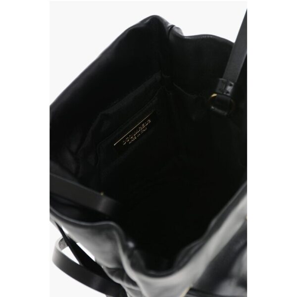 Dsquared² Leather Bucket Bag with Drawstring - Image 4