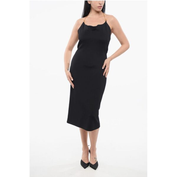 Bottega Veneta Viscose Dress with Metal Chain