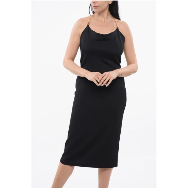 Bottega Veneta Viscose Dress with Metal Chain - Image 4