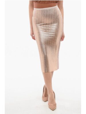 Genny Laminated Midi Skirt
