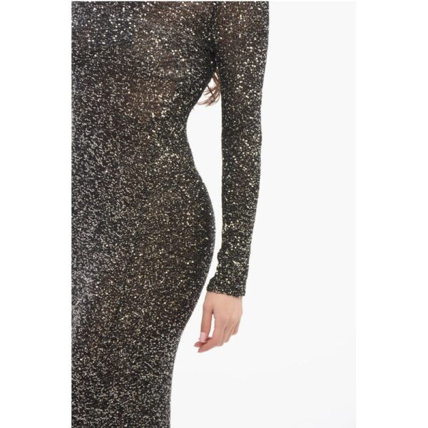 Balenciaga Sequined Maxi Dress with Turtleneck - Image 3
