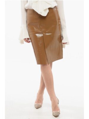 Gucci Patent Leather Skirt with Slits