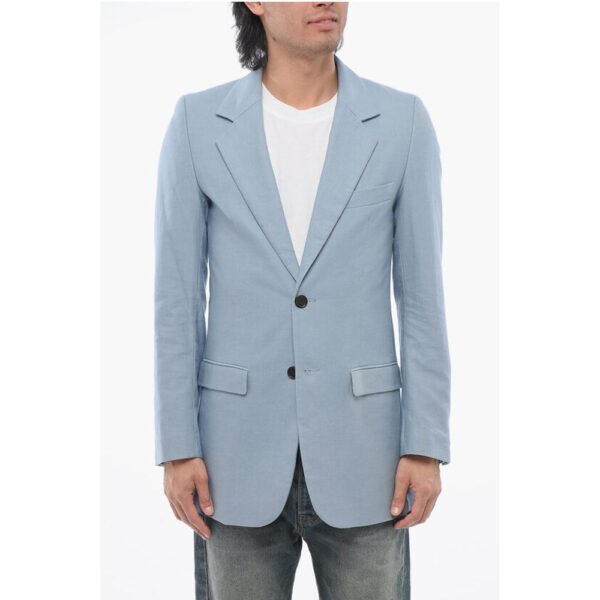 Viktor & Rolf Twill Cotton Slim Fit Blazer with Flap Pockets