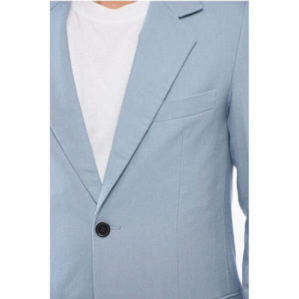 Viktor & Rolf Twill Cotton Slim Fit Blazer with Flap Pockets - Image 3