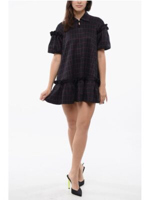 Viktor & Rolf Checkered Mini Dress With Ruffles Details