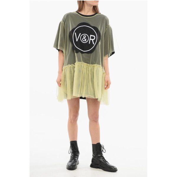 Viktor & Rolf TULLE Over FREE SPIRIT Dress with Tulle Volant
