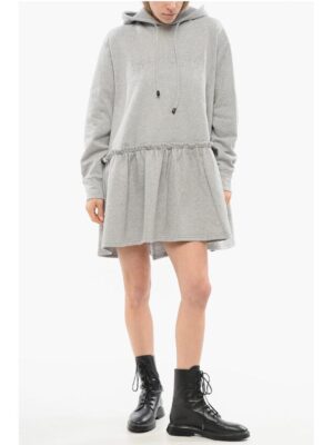 Viktor & Rolf Fleece Hoodie Dress with Volant