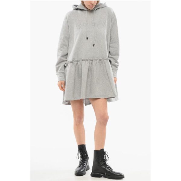 Viktor & Rolf Fleece Hoodie Dress with Volant