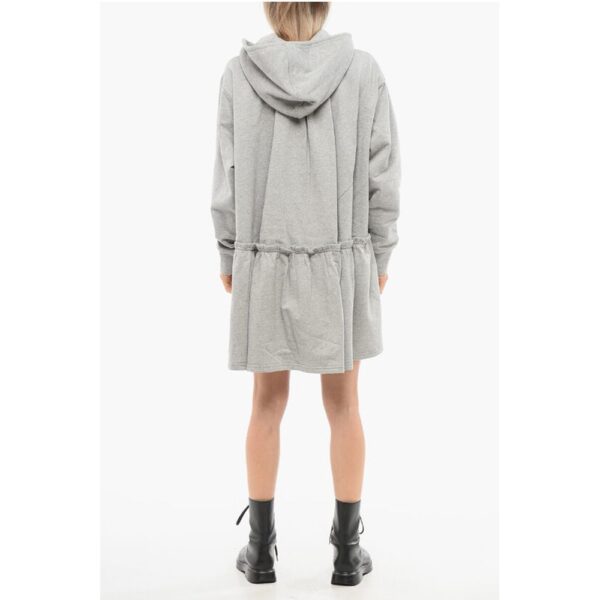 Viktor & Rolf Fleece Hoodie Dress with Volant - Image 2
