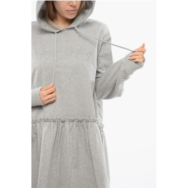Viktor & Rolf Fleece Hoodie Dress with Volant - Image 3