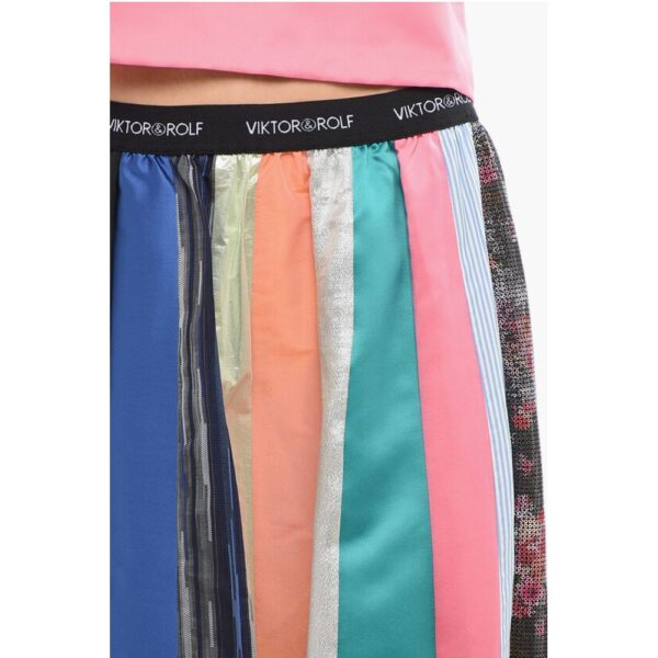 Viktor & Rolf Multicolored Striped WASTEFUL WEARING Skirt - Image 3