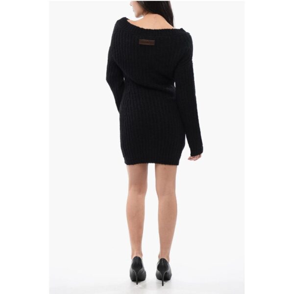 Dsquared² Alpaca Blend Off-Shoulder Dress - Image 2
