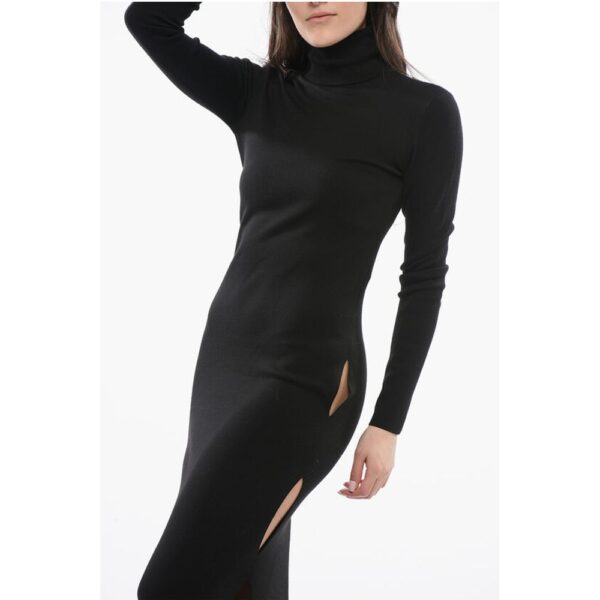 Saint Laurent Wool Turtleneck Dress - Image 4