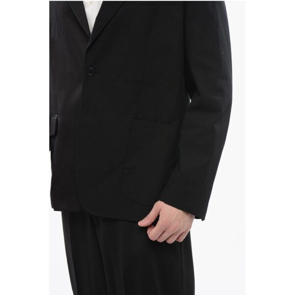 Maison Margiela MM6 Single-Breasted Blazer With Asymmetric Pockets - Image 3
