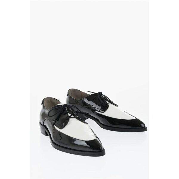 AllSaints Vinyl Two-Toned Leather Derby Shoes